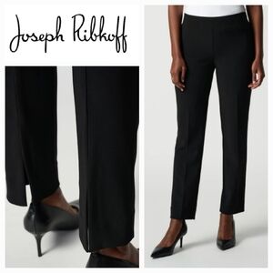 Joseph Ribkoff Classic Pull On Pants With Slit Back Hemline in Black Sz 4